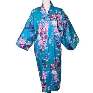 Floral cotton kimono style robe